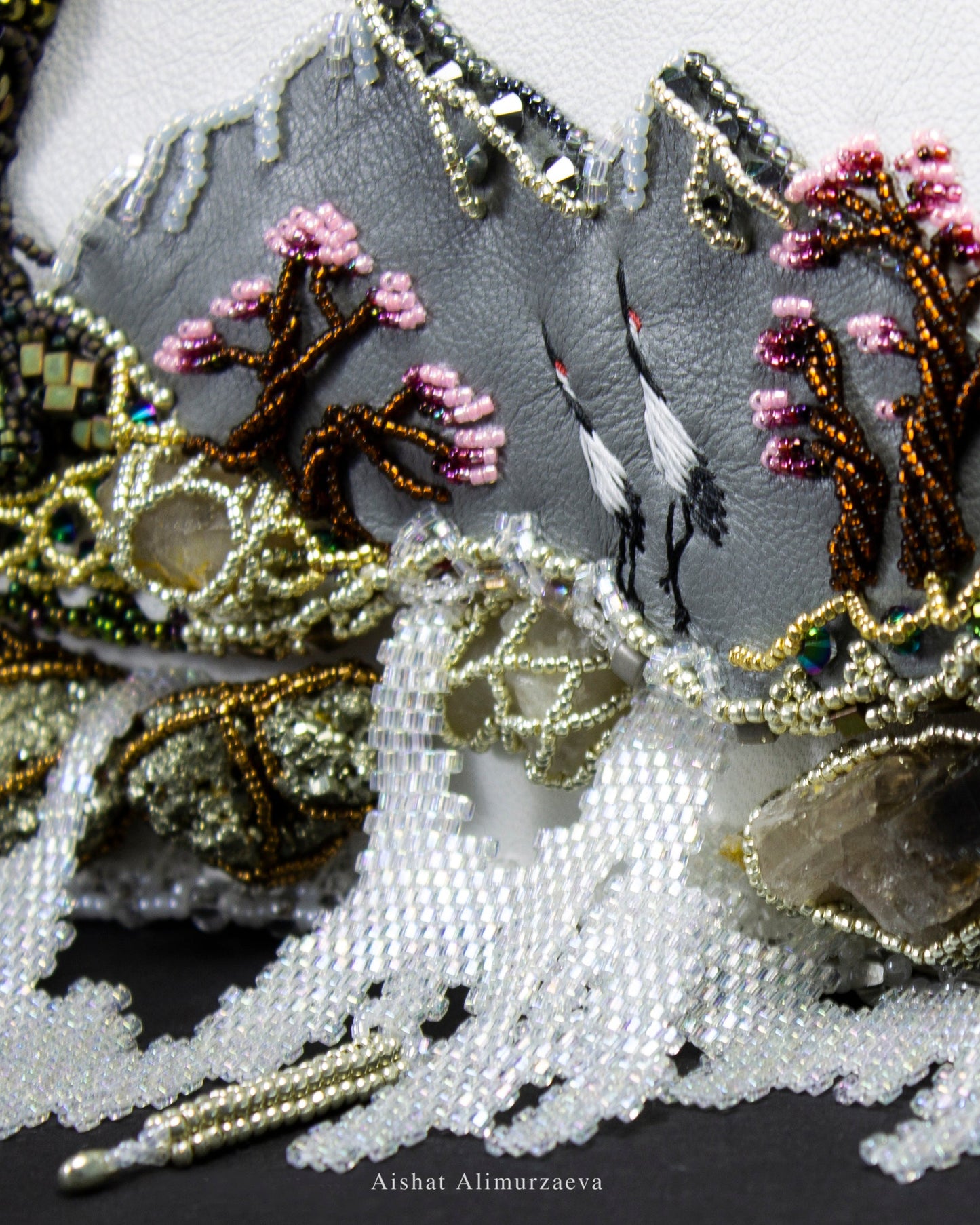 Art beaded bag Harmony of hearts